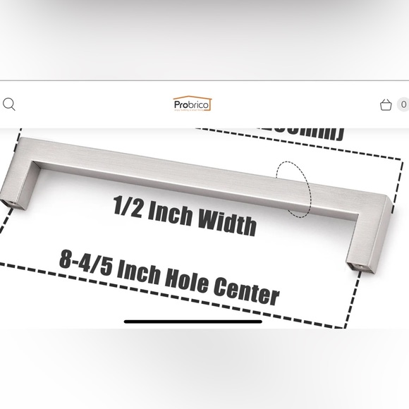 Square Cabinet Handles - Brushed Nickle - 10PCS - Picture 3 of 11